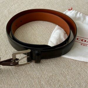 Genuine Vintage New w/ Tag Coach Black Leather Belt